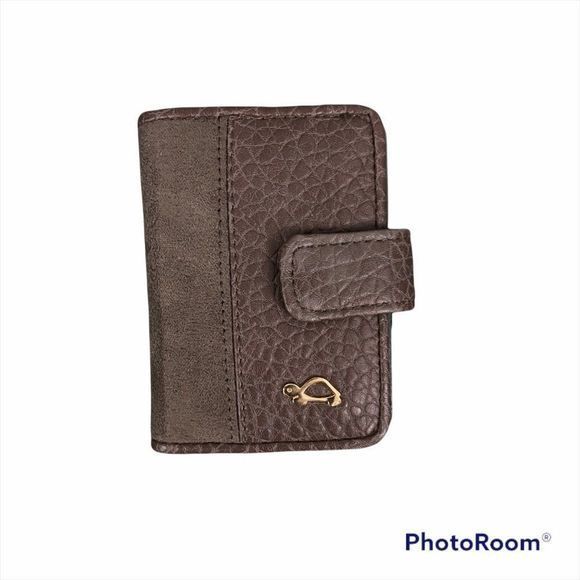 NWT CARPISA Brown Grey Wallet Card Holder‎ - Picture 5 of 5